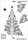 Schablone-Stencil A3 365-0762 Weihnachtsbaum Federn